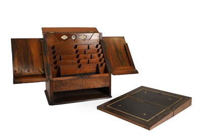 Lot 223A - A Victorian walnut stationery box