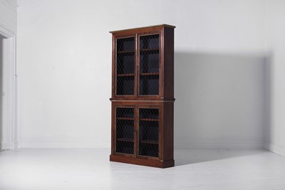 Lot 278 - A small Regency rosewood, brass and parcel-gilt bookcase
