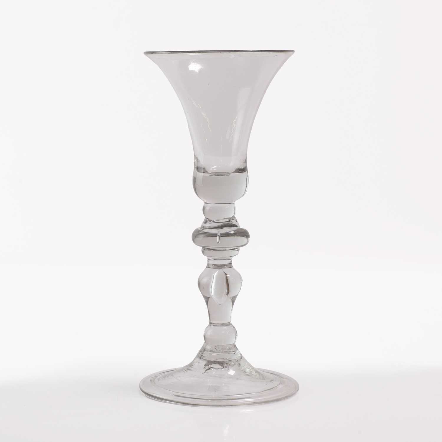 Lot 3 - A baluster wine glass