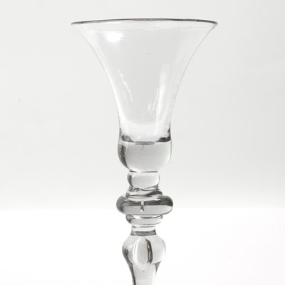 Lot 3 - A baluster wine glass