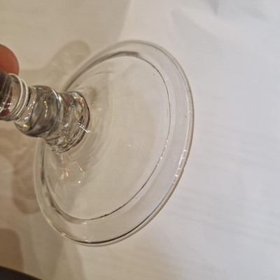 Lot 3 - A baluster wine glass