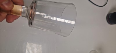 Lot 6 - A group of three plain stem drinking glasses