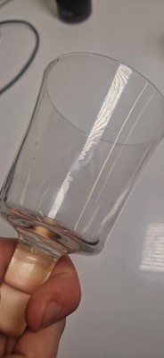 Lot 6 - A group of three plain stem drinking glasses