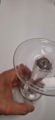 Lot 6 - A group of three plain stem drinking glasses