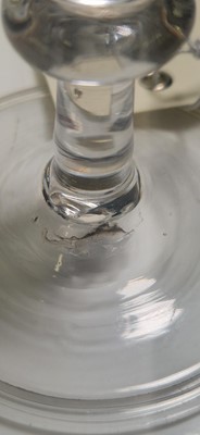 Lot 6 - A group of three plain stem drinking glasses