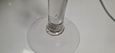 Lot 6 - A group of three plain stem drinking glasses