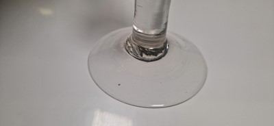 Lot 6 - A group of three plain stem drinking glasses