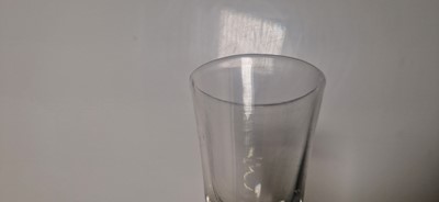 Lot 6 - A group of three plain stem drinking glasses