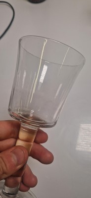 Lot 6 - A group of three plain stem drinking glasses