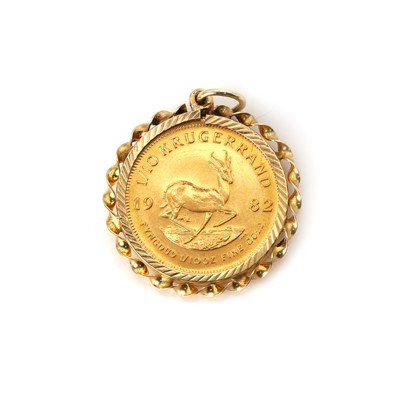 Lot 322 - A 1/10 Krugerrand pendant