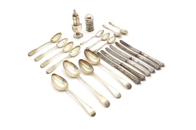 Lot 48 - A collection of silver flatware