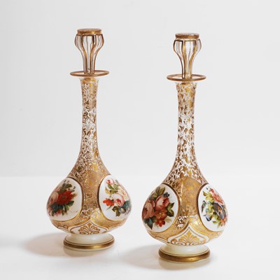 Lot 45 - A pair of Bohemian glass decanters