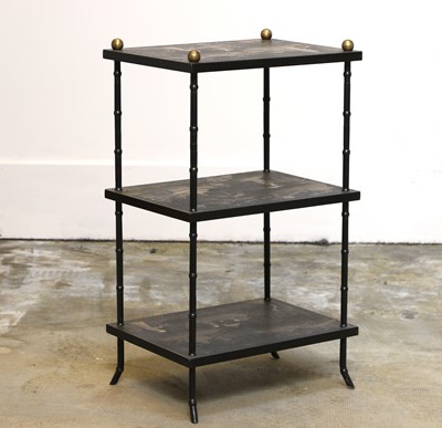 Lot 440 - A chinoiserie three-tier étagère