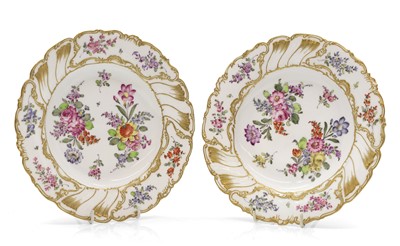 Lot 221 - A pair of Sèvres style porcelain cabinet plates