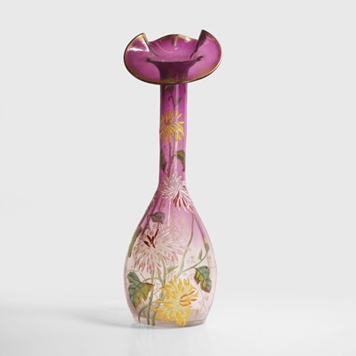 Lot A large Legras enamelled glass vase