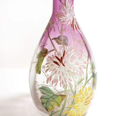 Lot 53 - A large Legras enamelled glass vase