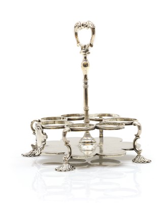 Lot 13 - A Victorian silver cruet stand
