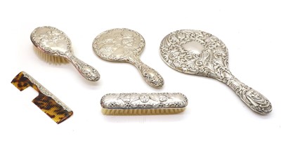 Lot 29 - A selection of silver dressing table items