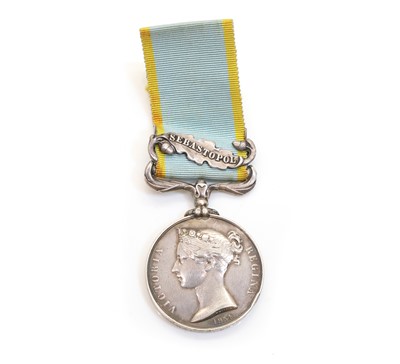 Lot 136 - Queen Victoria, a Crimea medal, with a Sebastopol clasp