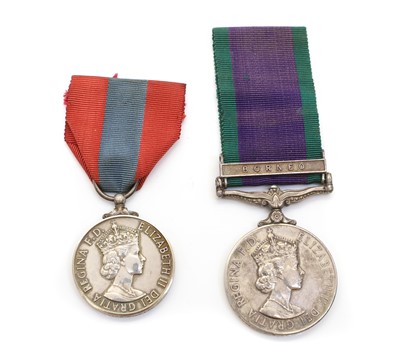 Lot 152 - Queen Elizabeth II, 'For Campaign Service' medal, with a Borneo clasp