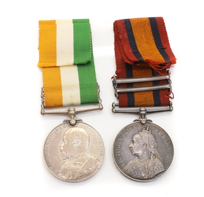 Lot 138 - Two South Africa medals, each with two clasps