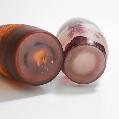 Lot 60 - Two cameo glass vases