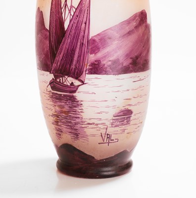 Lot 60 - Two cameo glass vases