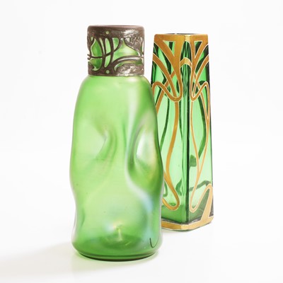 Lot 58 - Two Bohemian glass vases