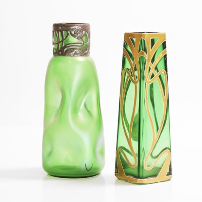 Lot 58 - Two Bohemian glass vases