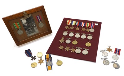Lot 146 - A selection of First World War and World War Two medals