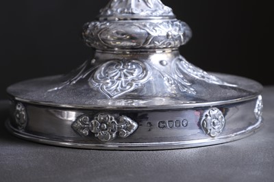 Lot 444 - A pair of Victorian silver and cut-glass tazzas