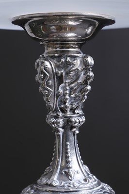 Lot 444 - A pair of Victorian silver and cut-glass tazzas