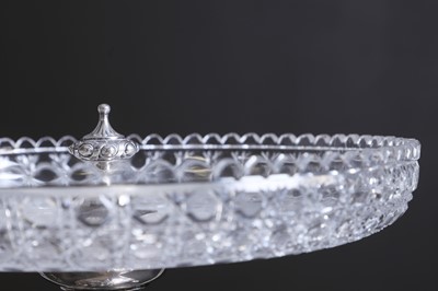 Lot 444 - A pair of Victorian silver and cut-glass tazzas