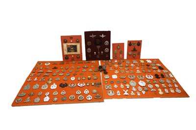 Lot 169 - A selection of British Army Infantry cap badges