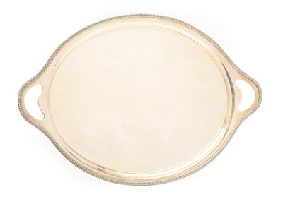 Lot 10 - An oval silver tray