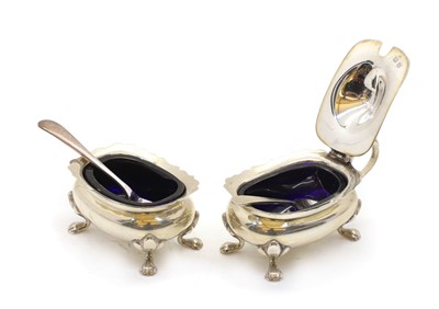 Lot 2 - A pair of silver condiments and spoons