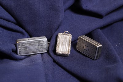 Lot 13 - A group of three silver vinaigrettes