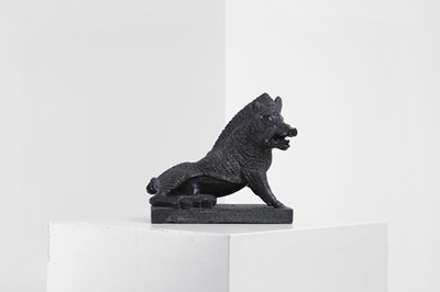Lot 230 - A carved serpentine marble model of the 'Porcellino' or Uffizi Boar