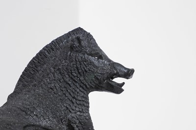 Lot 230 - A carved serpentine marble model of the 'Porcellino' or Uffizi Boar