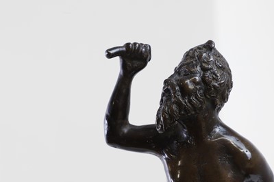 Lot 231 - A Renaissance-style bronze figure of a kneeling satyr