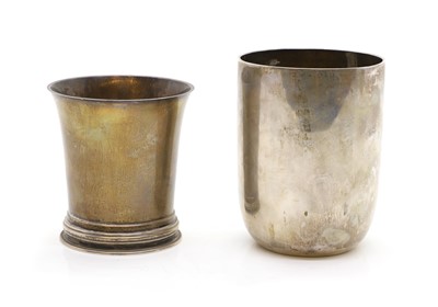 Lot 36 - Two silver beakers