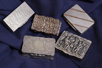 Lot 24 - A group of four silver snuff boxes
