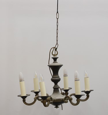 Lot 475 - A French Empire brass chandelier