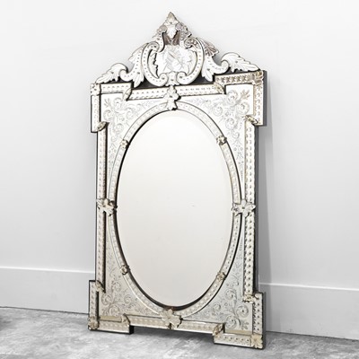 Lot 491 - A Venetian wall mirror