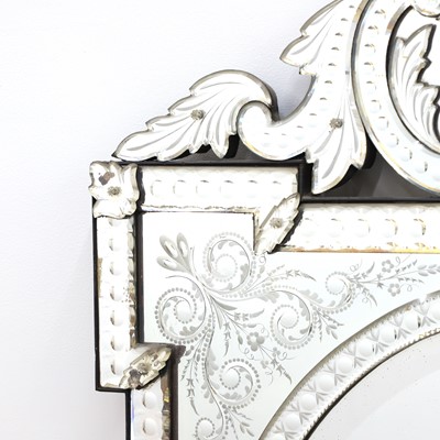Lot 491 - A Venetian wall mirror