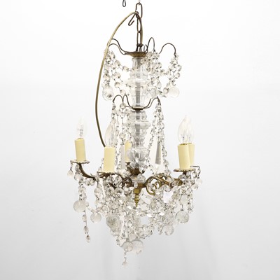 Lot 474 - A French cut-glass chandelier