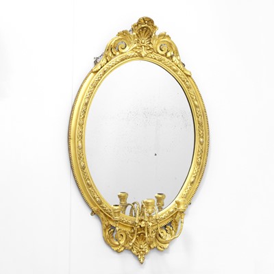 Lot 494 - A Victorian giltwood wall mirror
