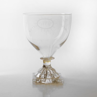 Lot 25 - A political glass rummer