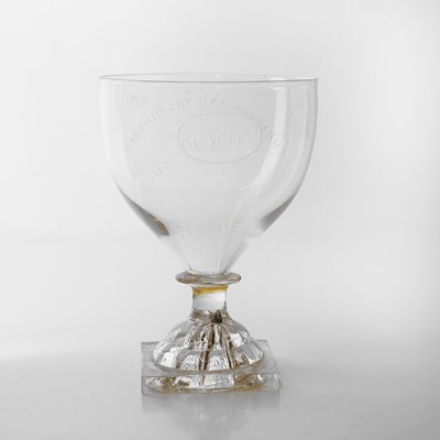 Lot 25 - A political glass rummer