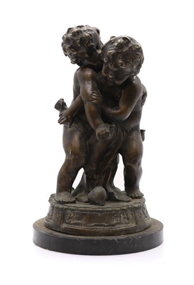 Lot 288 - A bronze figural group